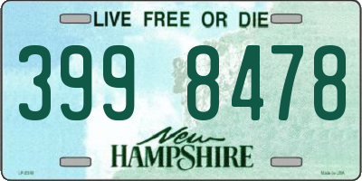 NH license plate 3998478