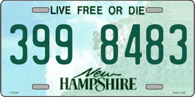 NH license plate 3998483