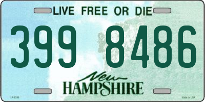 NH license plate 3998486