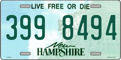 NH license plate 3998494