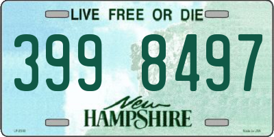 NH license plate 3998497