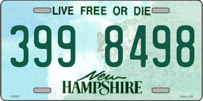 NH license plate 3998498