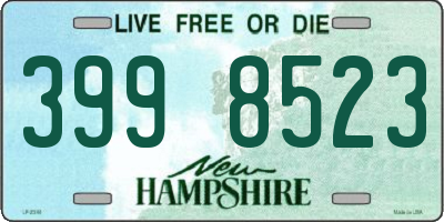 NH license plate 3998523