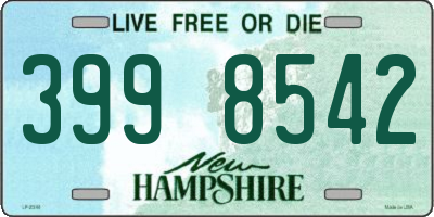NH license plate 3998542