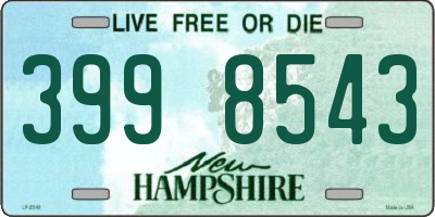 NH license plate 3998543