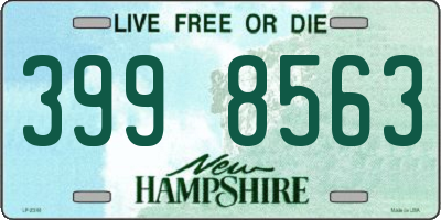 NH license plate 3998563