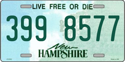 NH license plate 3998577
