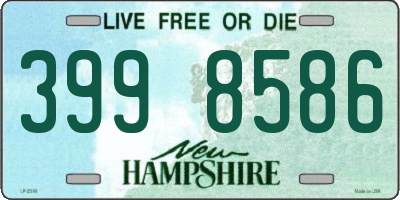 NH license plate 3998586