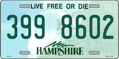 NH license plate 3998602