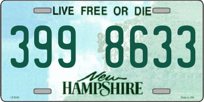 NH license plate 3998633