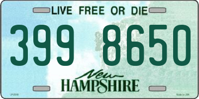 NH license plate 3998650