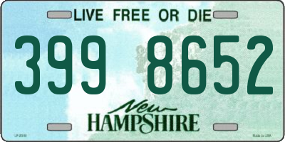 NH license plate 3998652