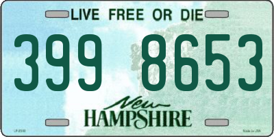 NH license plate 3998653