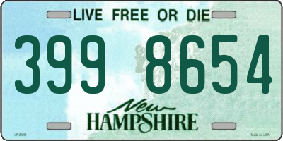 NH license plate 3998654