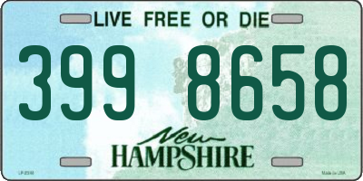 NH license plate 3998658