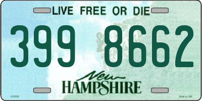NH license plate 3998662