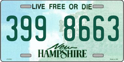 NH license plate 3998663