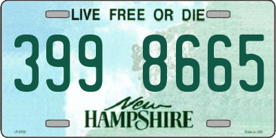 NH license plate 3998665