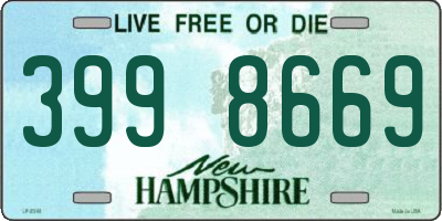 NH license plate 3998669