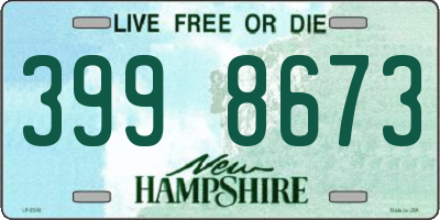 NH license plate 3998673