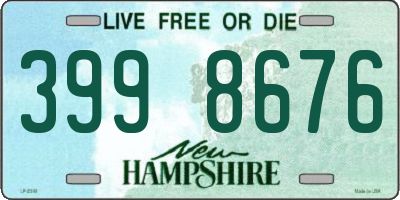 NH license plate 3998676
