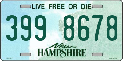 NH license plate 3998678