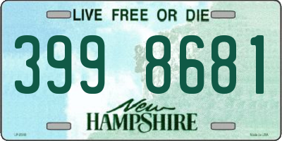 NH license plate 3998681
