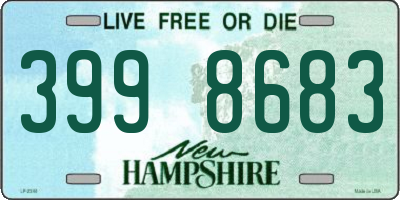NH license plate 3998683