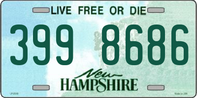 NH license plate 3998686