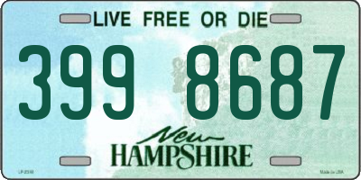 NH license plate 3998687