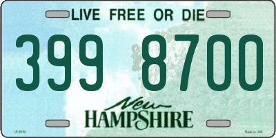 NH license plate 3998700