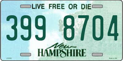 NH license plate 3998704
