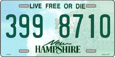 NH license plate 3998710