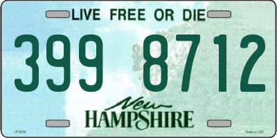 NH license plate 3998712
