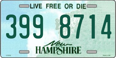 NH license plate 3998714
