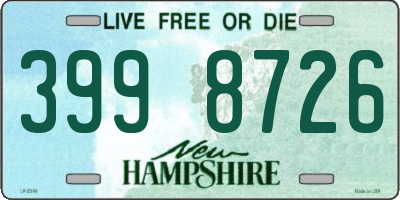 NH license plate 3998726