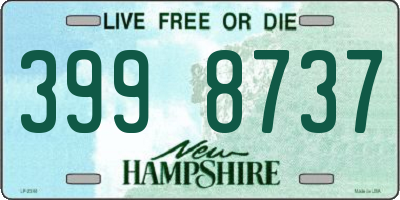 NH license plate 3998737
