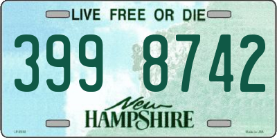 NH license plate 3998742