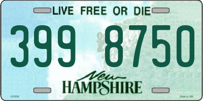NH license plate 3998750