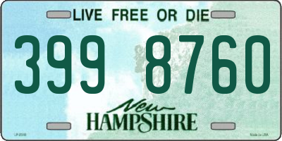 NH license plate 3998760