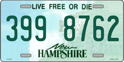 NH license plate 3998762