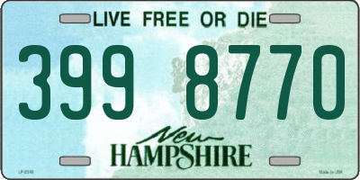 NH license plate 3998770
