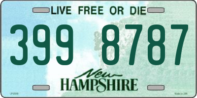 NH license plate 3998787