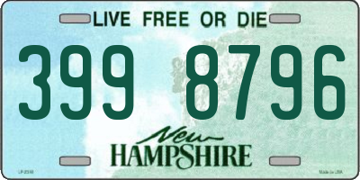 NH license plate 3998796