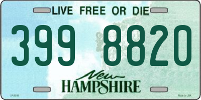 NH license plate 3998820