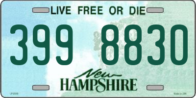 NH license plate 3998830