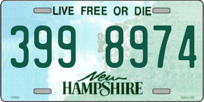 NH license plate 3998974
