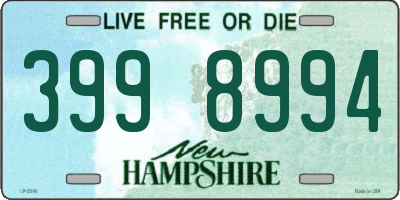 NH license plate 3998994