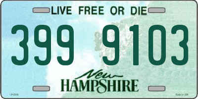 NH license plate 3999103