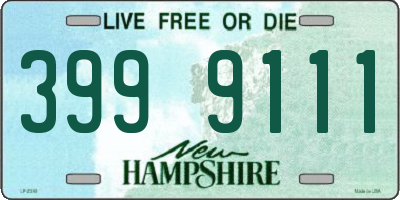 NH license plate 3999111